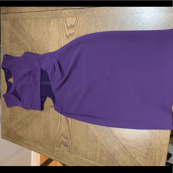 BCBGMAXAZRIA Dress Purple Sleeveless Cutout - Picture 5 of 6